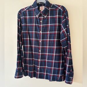 Men’s Brooks Brothers Blue and Red Plaid Shirt